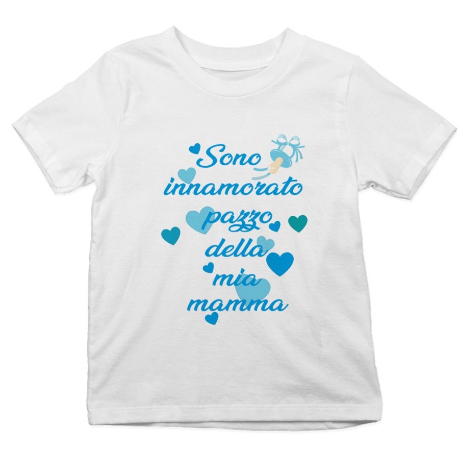 T-shirt bambino sono innamorato pazzo della mia mamma Per la mamma