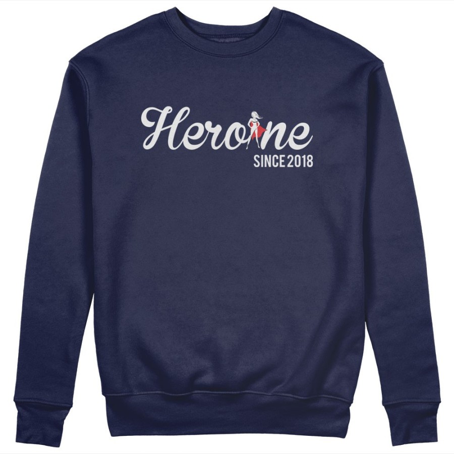 Felpa donna personalizzata con anno heroine since Per la mamma