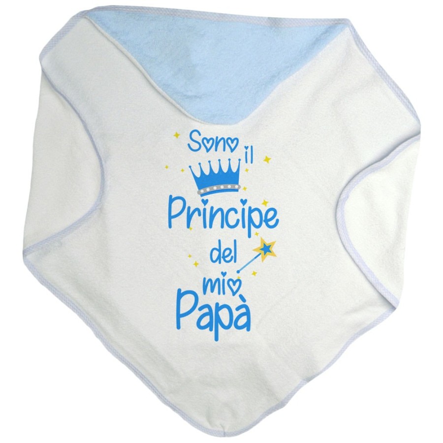 Accappatoio neonato sono il principe la principessa del mio papà Per il papà