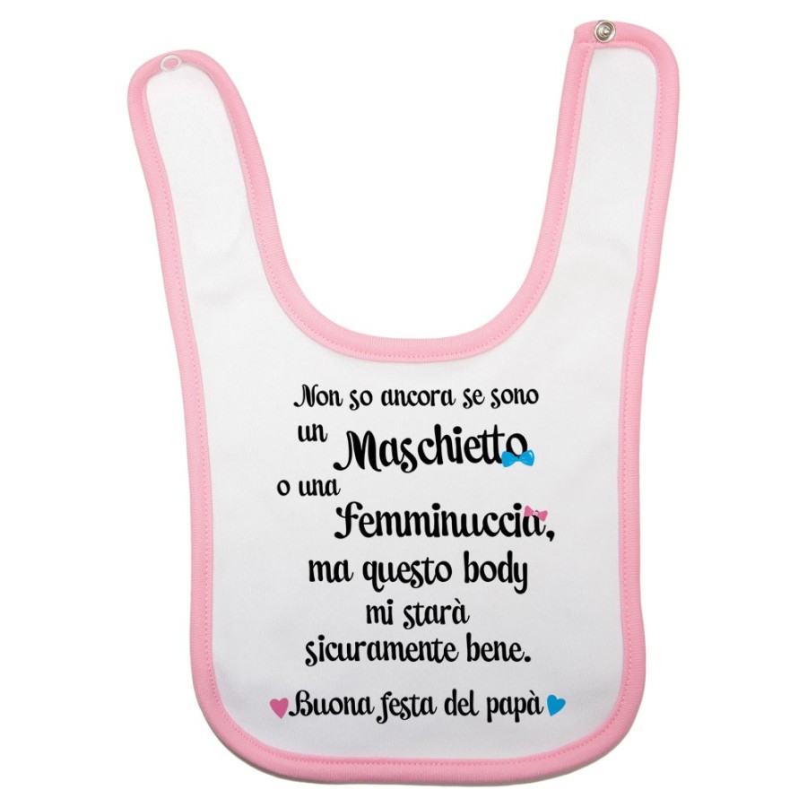 Bavaglino neonato non so ancora se sono un maschietto o una femminuccia buona festa del papà Per il papà