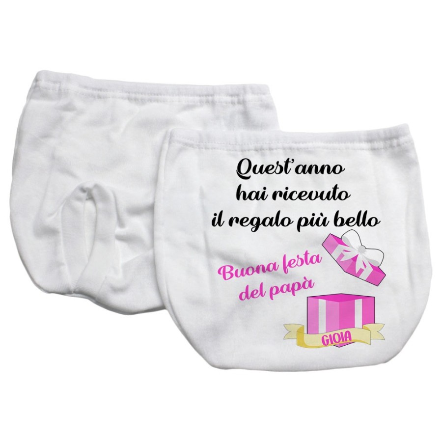 Mutandina copri-pannolino personalizzata con nome papà quest'anno hai ricevuto il regalo più bello Per il papà