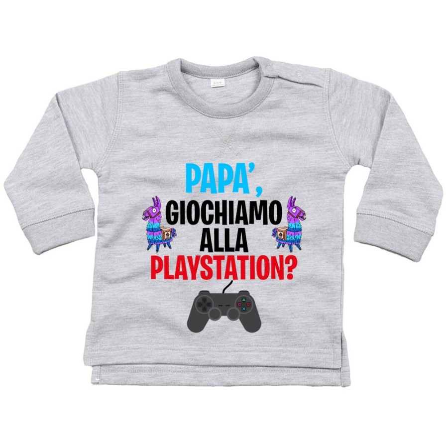 Felpa neonato papà giochiamo alla playstation Per il papà