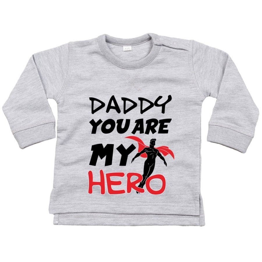 Felpa neonato daddy you are my hero Per il papà