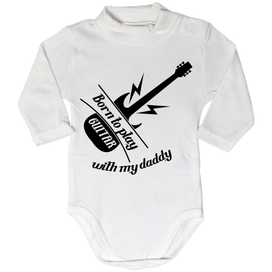 Body lupetto neonato born to play guitar with my daddy Per il papà