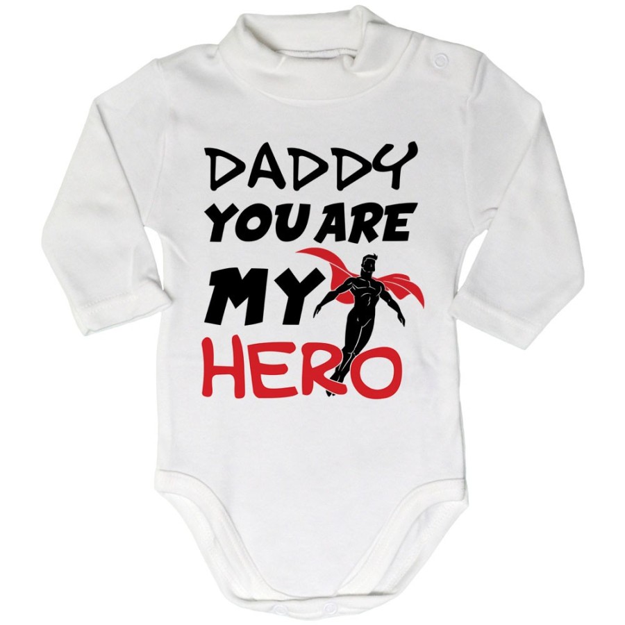 Body lupetto neonato daddy you are my hero Per il papà