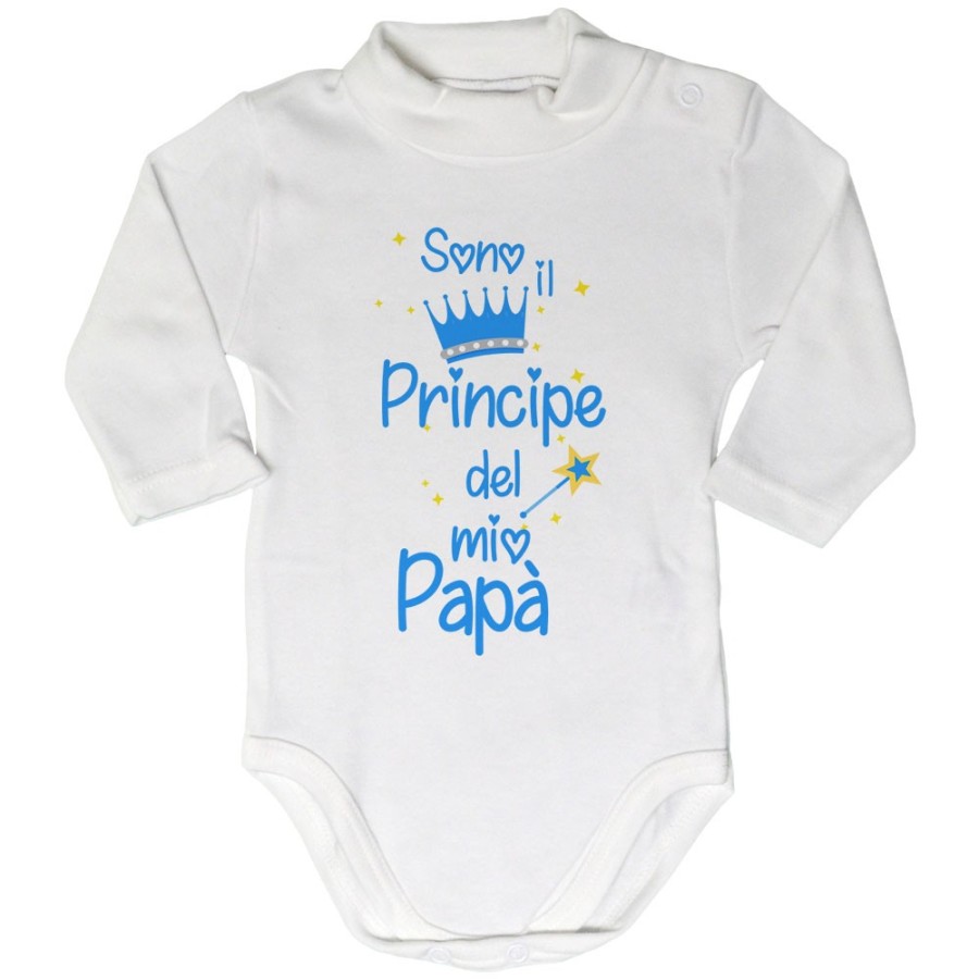 Body lupetto neonato sono il principe la principessa del mio papà Per il papà