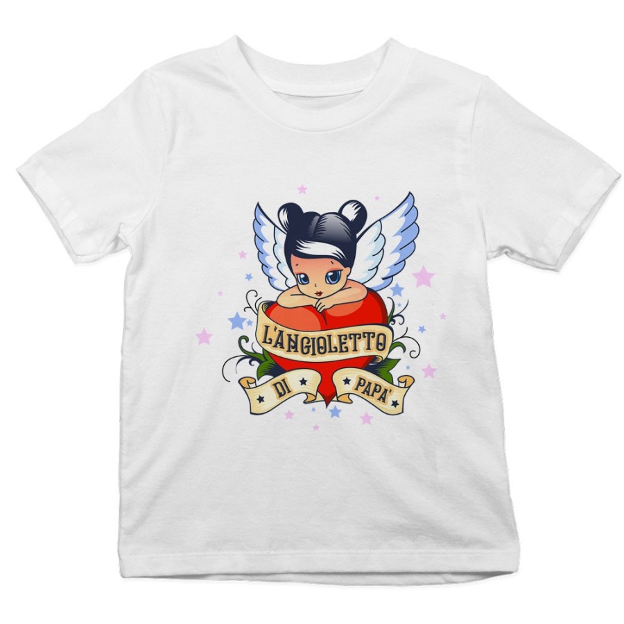 T-shirt bambina l'angioletto di papà Per il papà