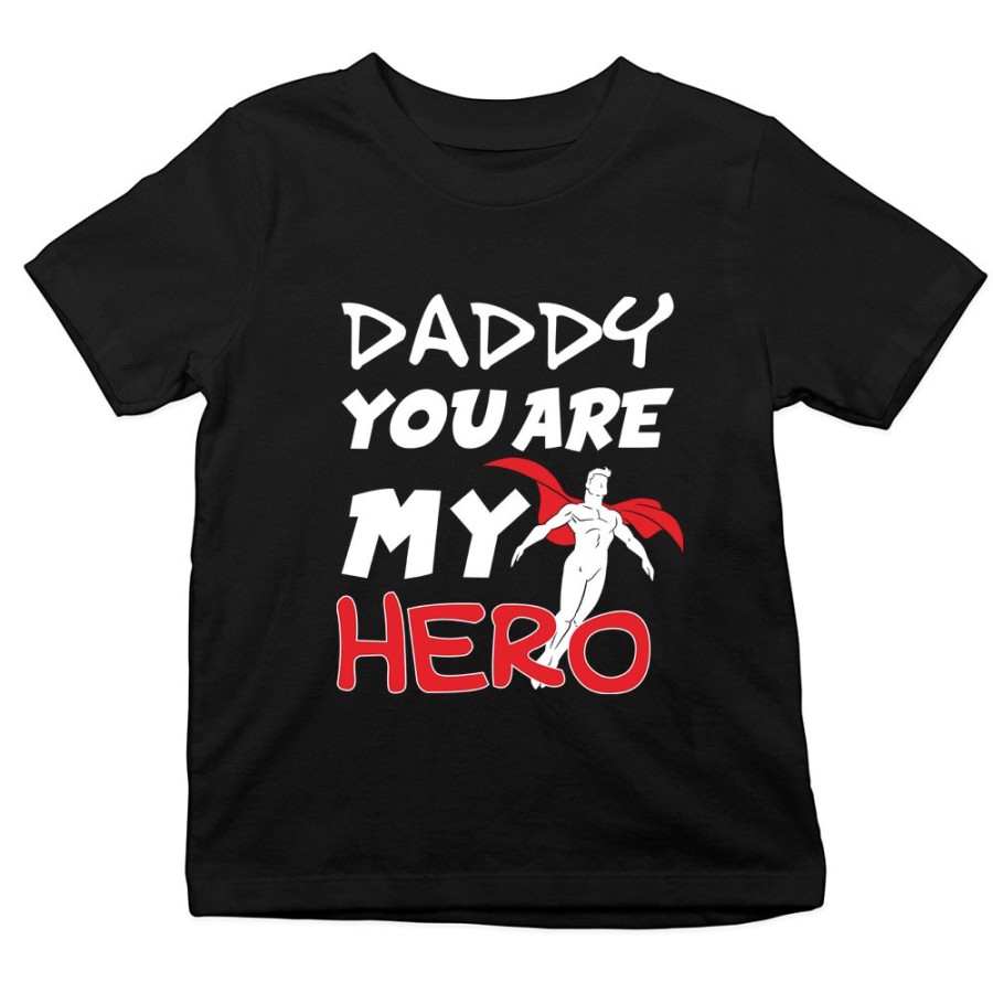 T-shirt bambino daddy you are my hero Per il papà