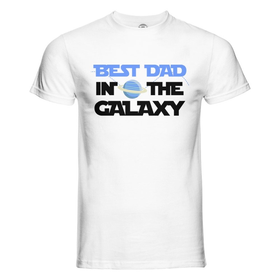 T-shirt uomo best dad in the galaxy Per il papà