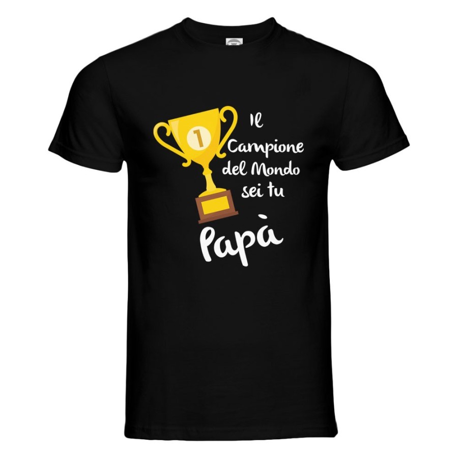 T-shirt uomo il campione del mondo sei tu papà Per il papà