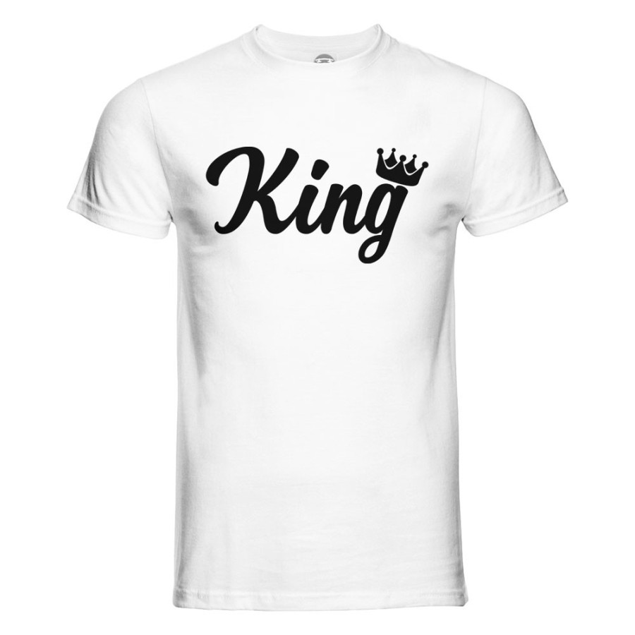 T-shirt uomo personalizzabile con nome king con corona Per il papà