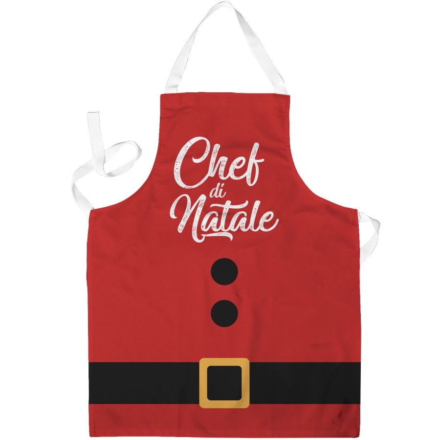 Grembiule personalizzabile con nome chef di natale santa claus Natale