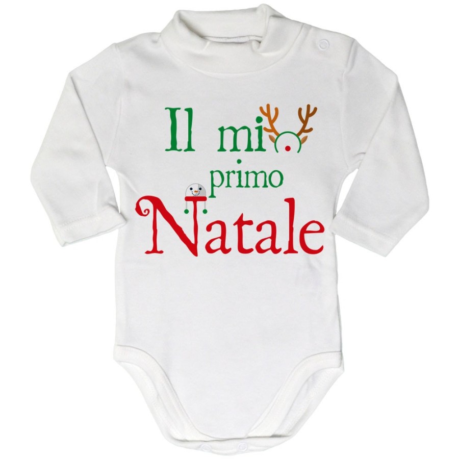 Body lupetto neonato il mio primo natale con cappello da renna Natale