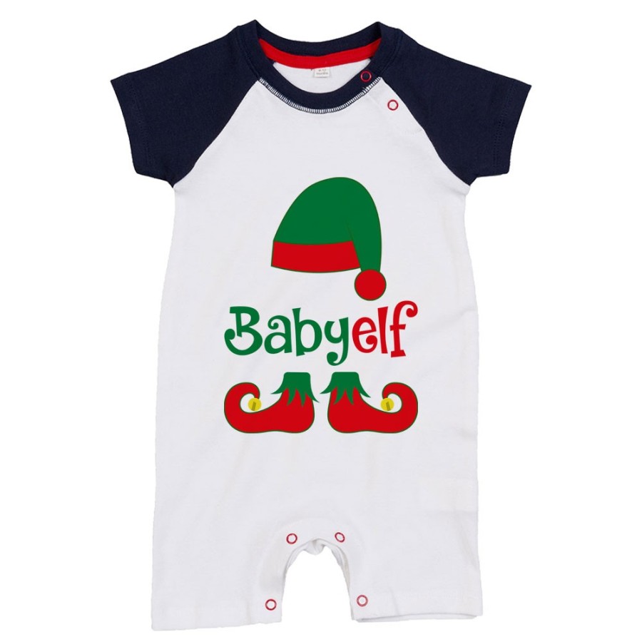 Pagliaccetto neonato personalizzabile con nome baby elf Natale