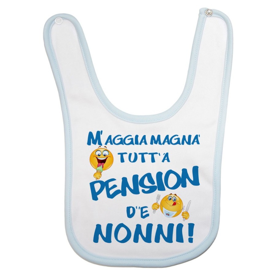 Bavaglino neonato mi devo mangiare tutta la pensione del nonnodei nonni Per i nonni