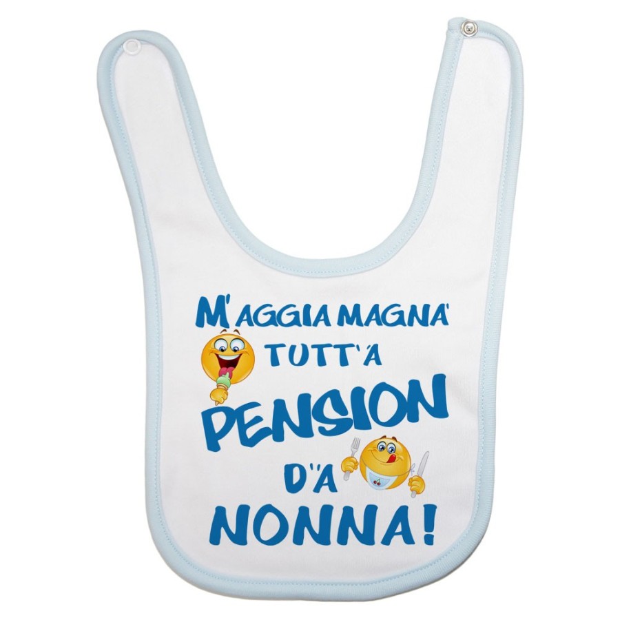 Bavaglino neonato mi devo mangiare tutta la pensione del nonnodei nonni Per i nonni