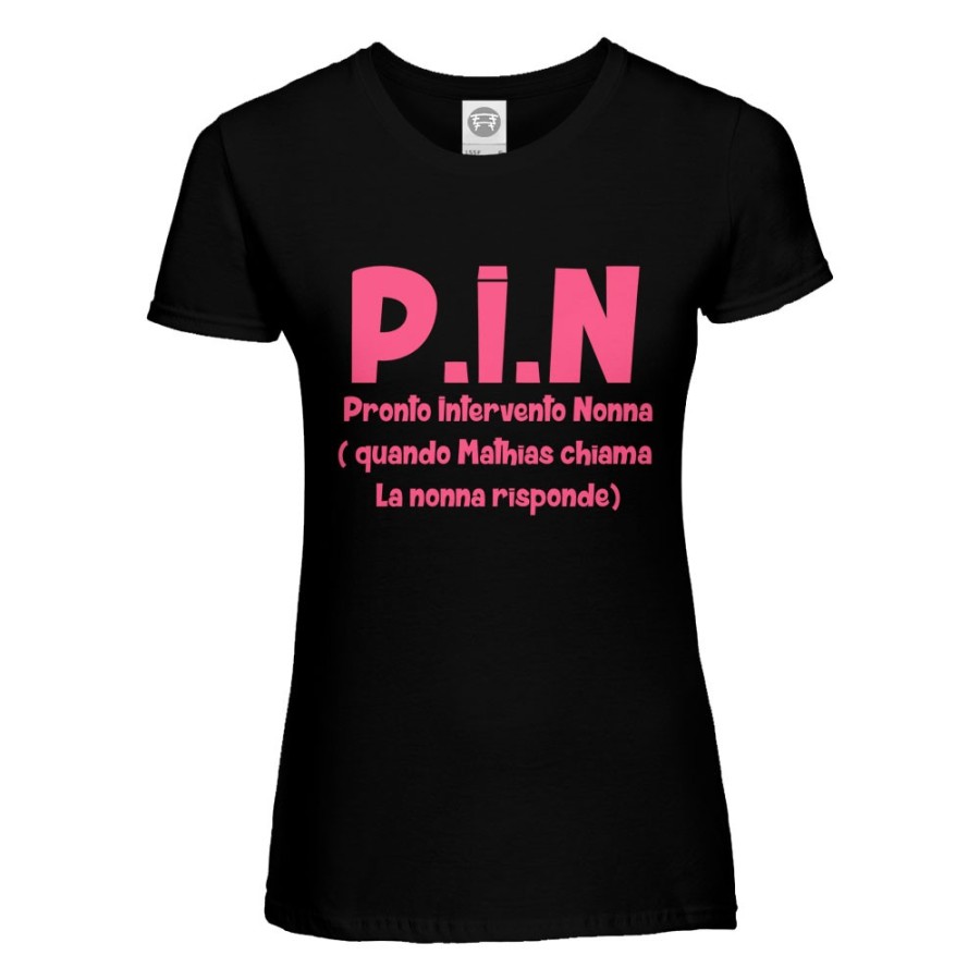 T-shirt donna personalizzata con nome pronto intervento nonna Per i nonni