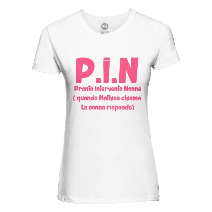 T-shirt donna personalizzata con nome pronto intervento nonna Per i nonni