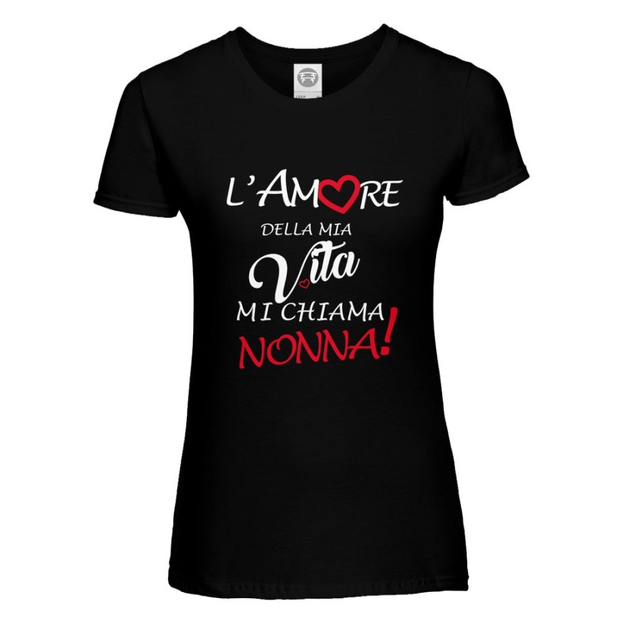 T-shirt donna l'amore della mia vita mi chiama nonna Per i nonni