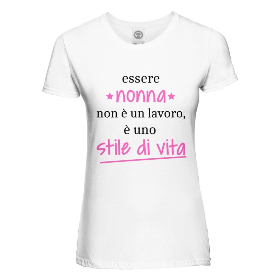 T-shirt donna nonna non è un lavoro è uno stile di vita Per i nonni