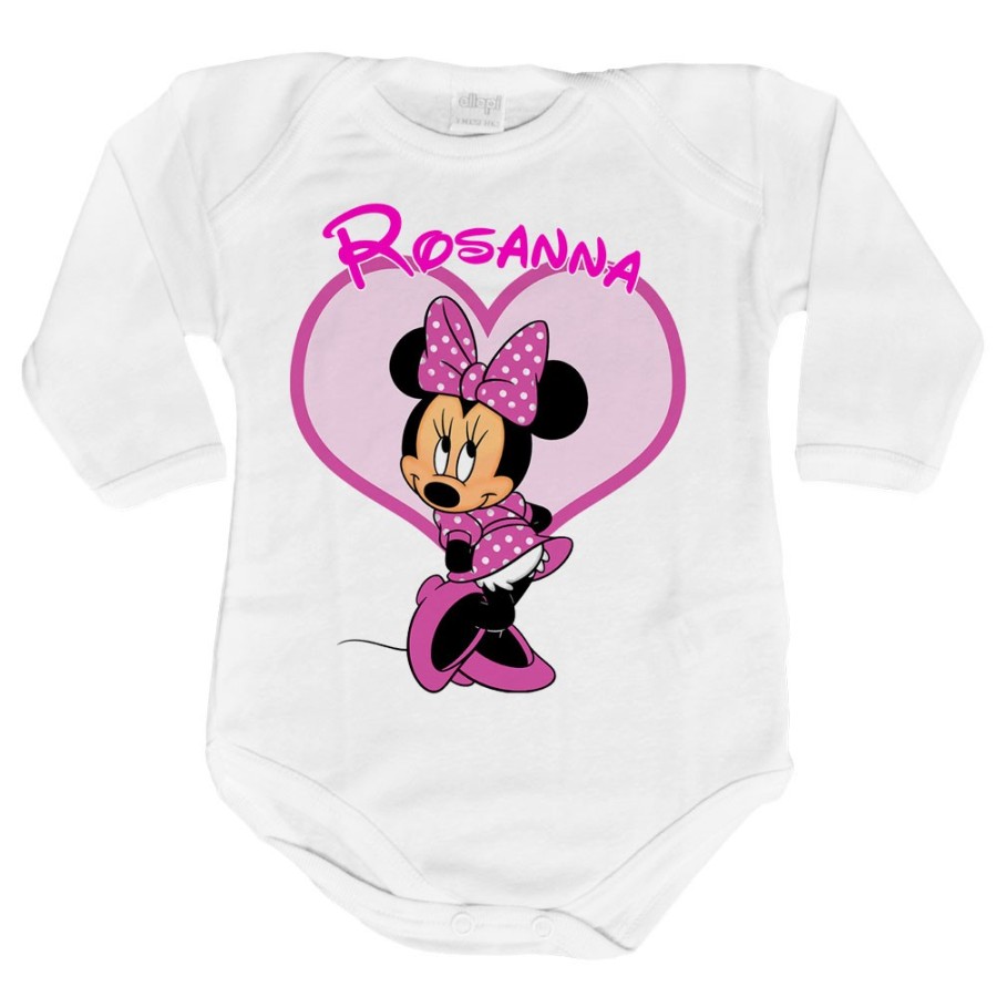 Body neonata personalizzato con nome minnie Cartoon