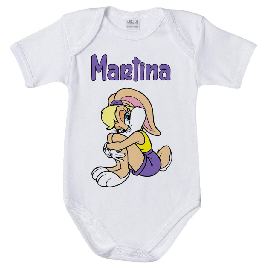 Body neonata personalizzato con nome baby lola bunny Cartoon