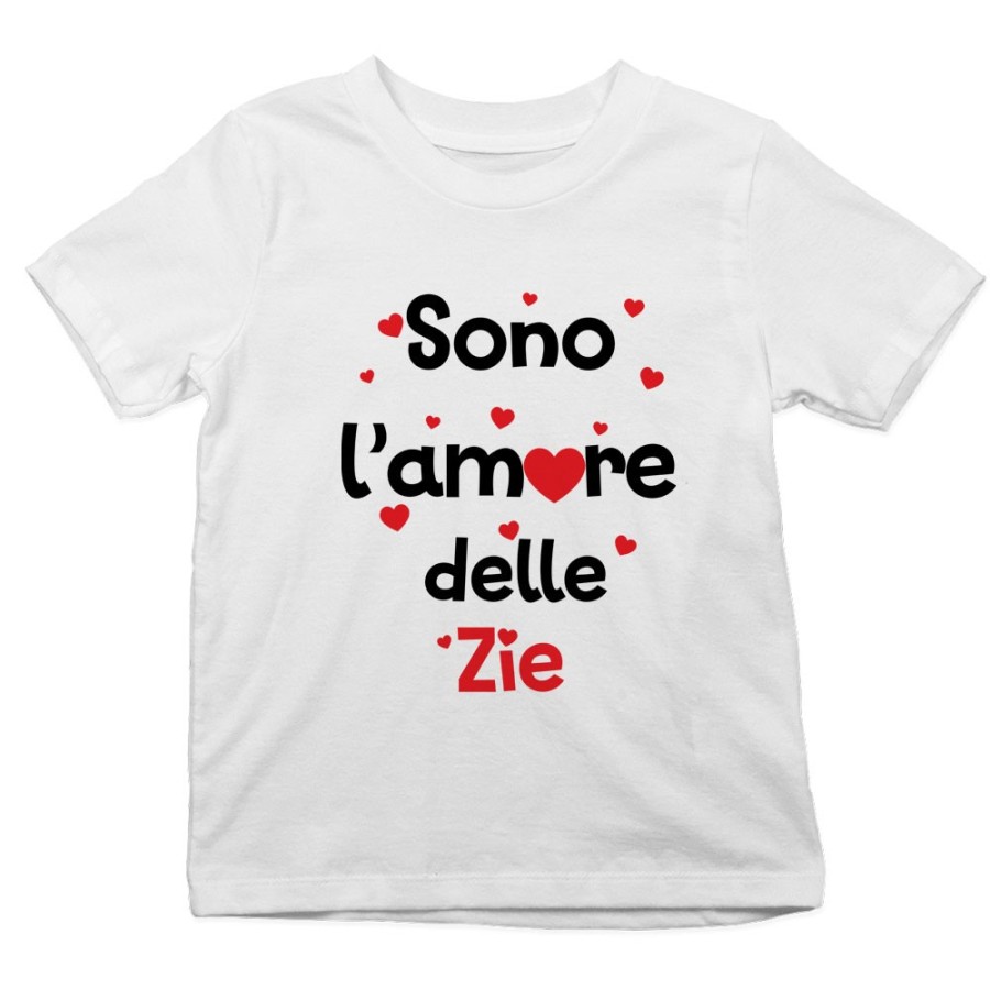 T-shirt bambino sono amore dello zio degli zii  cuoricini Per gli zii