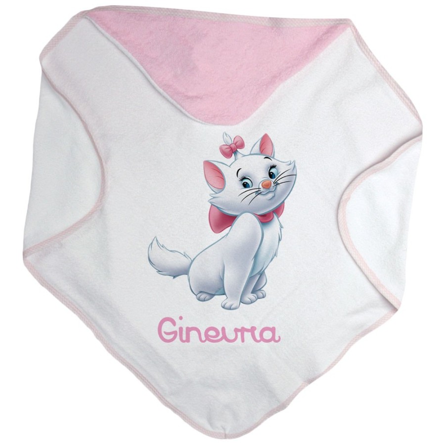 Accappatoio neonata personalizzato con nome minou Cartoon