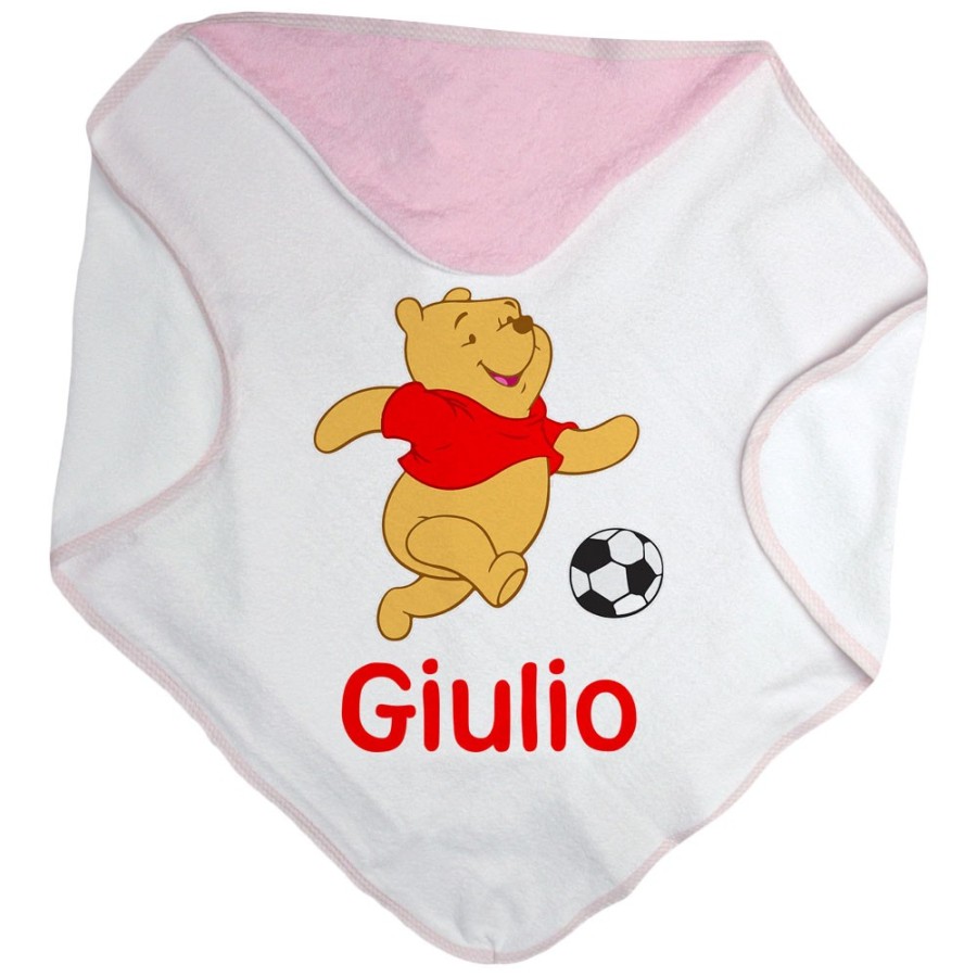 Accappatoio neonato personalizzato con nome winnie con il pallone Cartoon