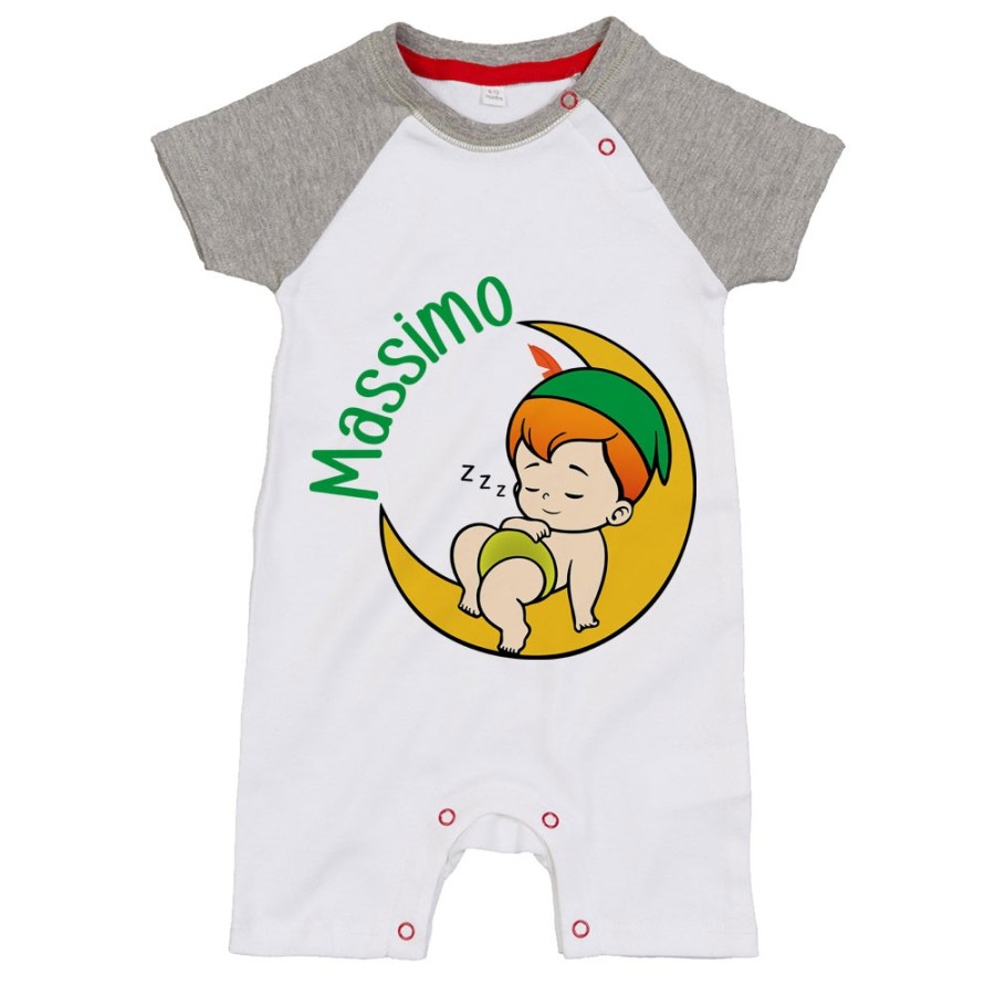 Pagliaccetto neonato personalizzato con nome baby peter Divertenti