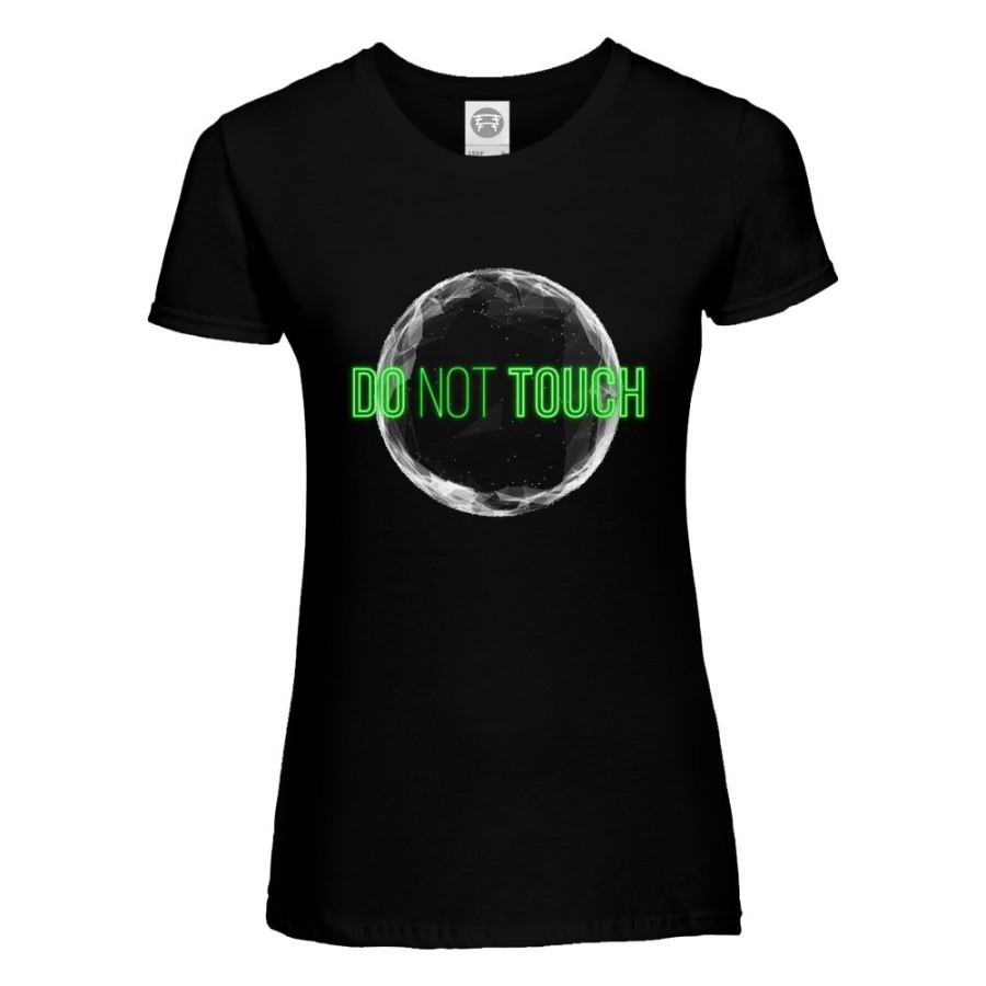 T-shirt donna do not touch the world neon edition DNT