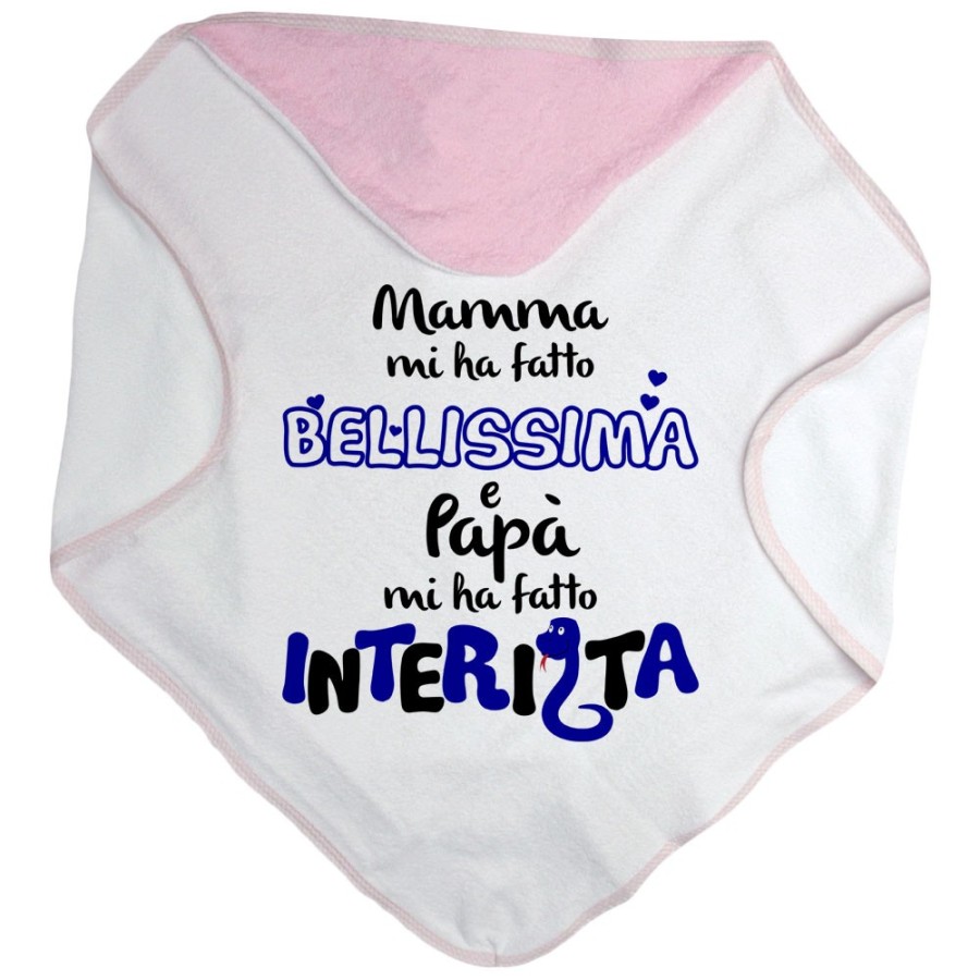 Accappatoio neonato mamma mi ha fatto bellissimo bellissima e papà interista Sport