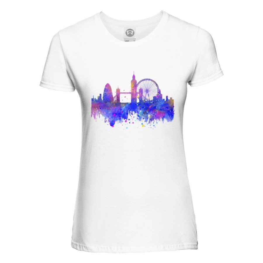 T-shirt donna londra watercolor City