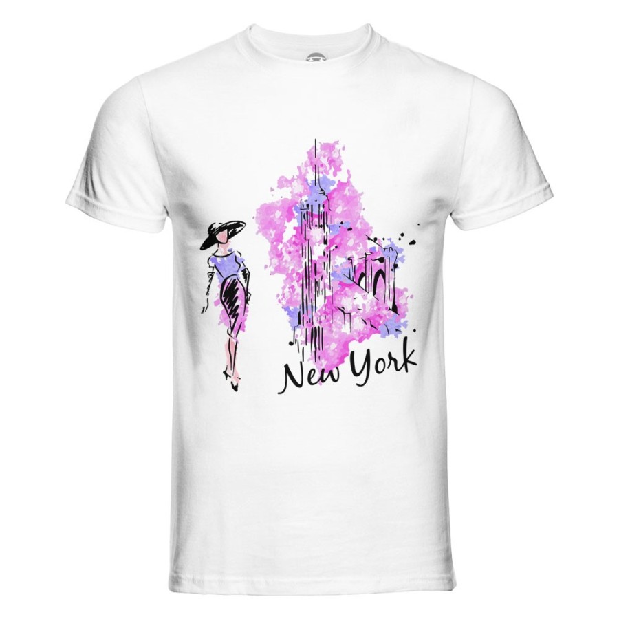 Maglia uomo new york watercolor stilizzata City