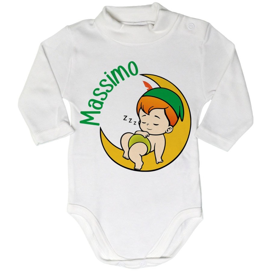 Body lupetto neonato personalizzato con nome baby peter Divertenti