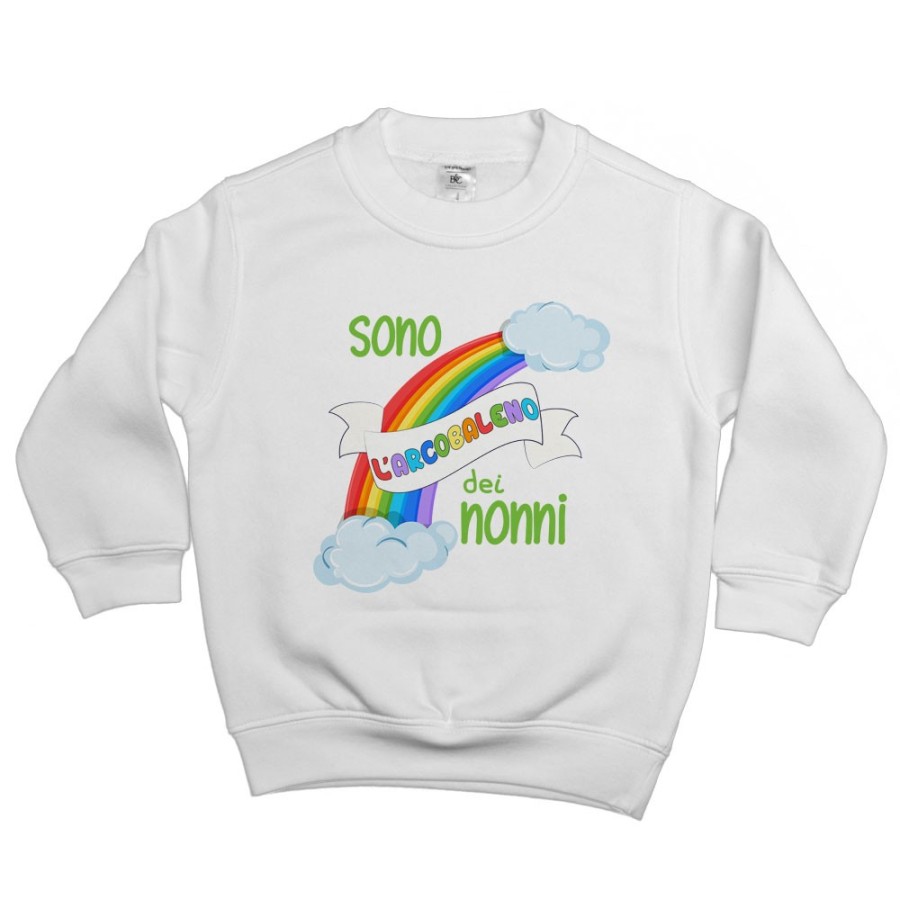 Felpa bambino personalizzabile con nome sono l'arcobaleno del nonno dei nonni Per i nonni