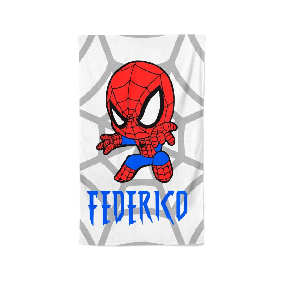 Asciugamani personalizzato con nome baby spiderman Cartoon