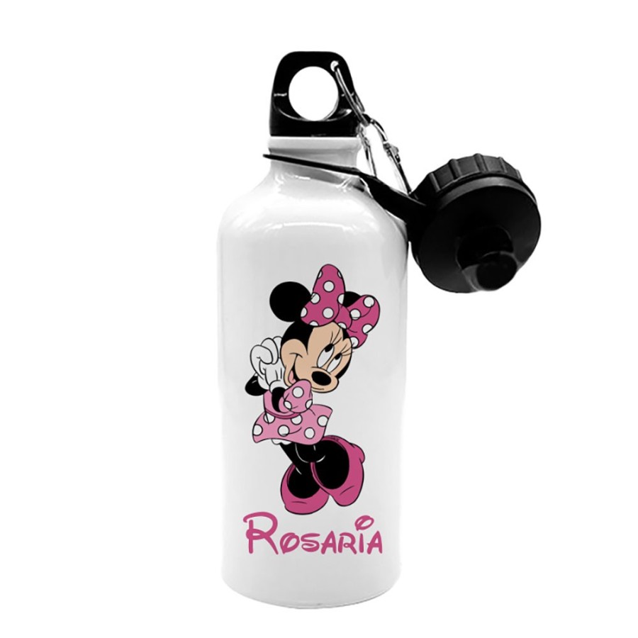 Borraccia personalizzata con nome cute minnie Cartoon