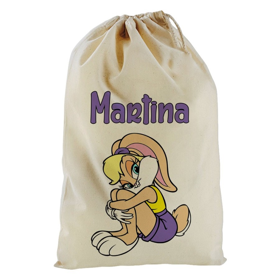 Sacchetto nascita bimba personalizzato con nome baby lola bunny Cartoon