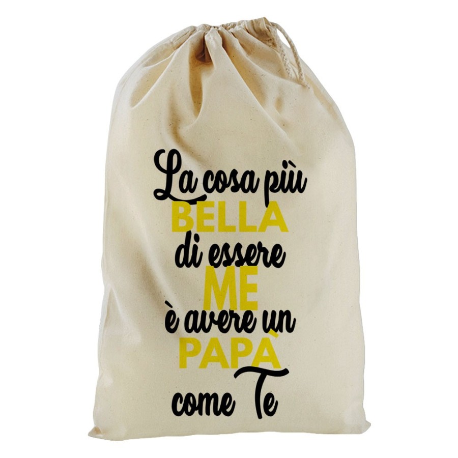 Sacchetto nascita bimbo la cosa più bella di essere me è avere un papà come te Per il papà