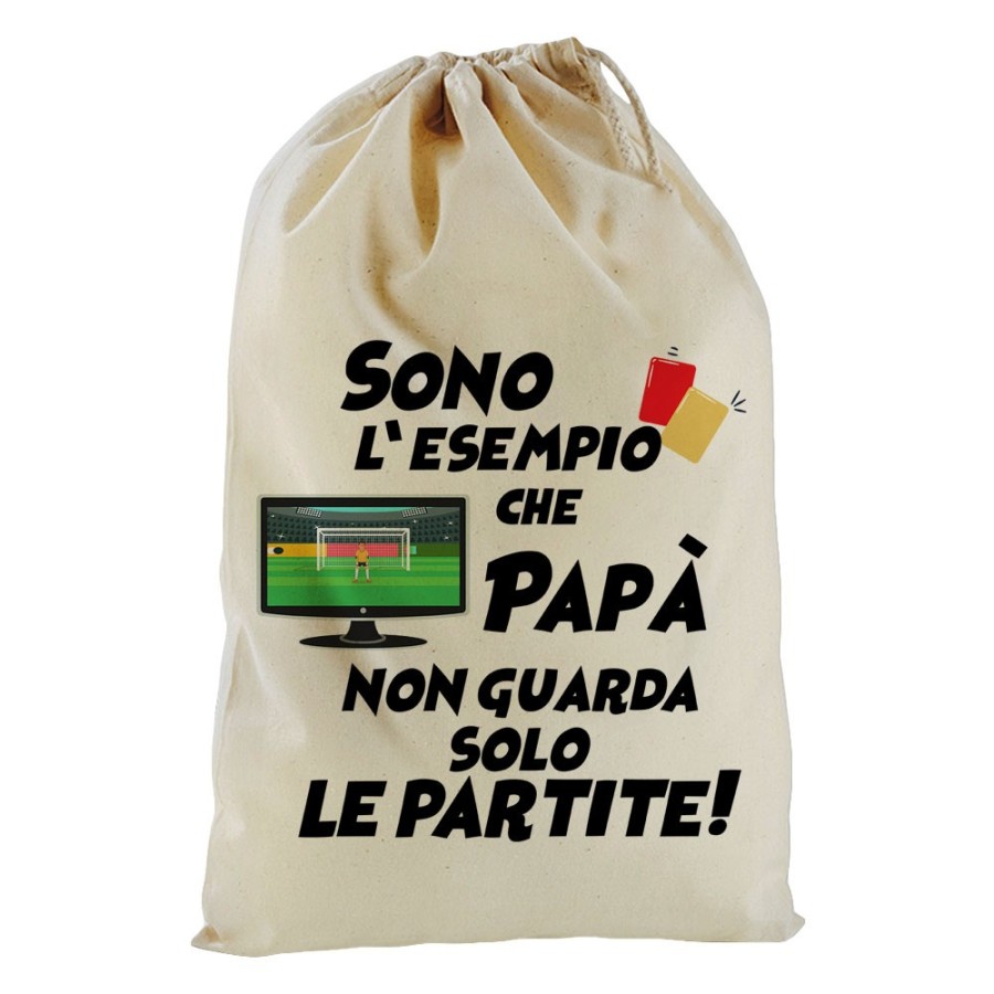 Sacchetto nascita bimbo sono l'esempio che papà non guarda solo le partite Per il papà