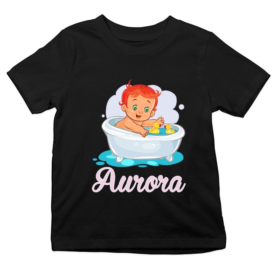 T-shirt bambina personalizzata con nome bimba con paperelle Divertenti