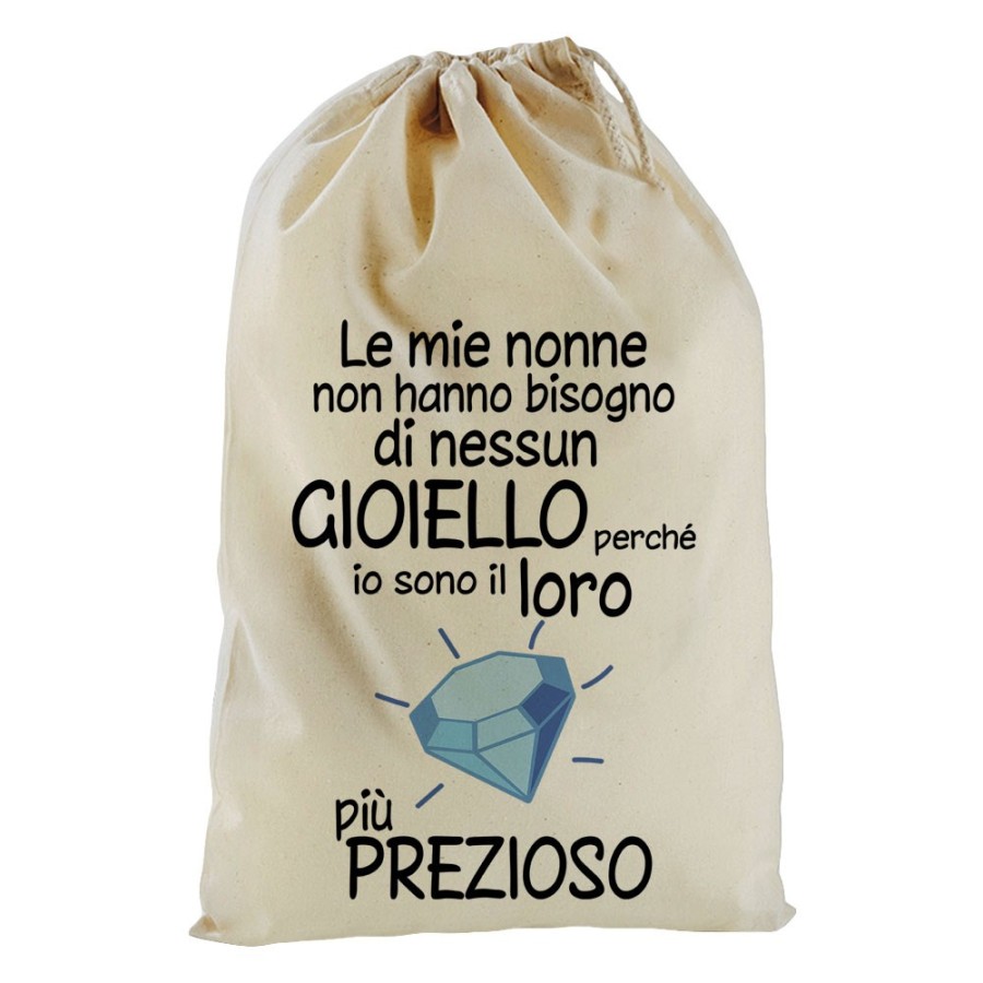 Sacchetto nascita bimbo sono il gioiello più prezioso della nonna dei nonni Per i nonni