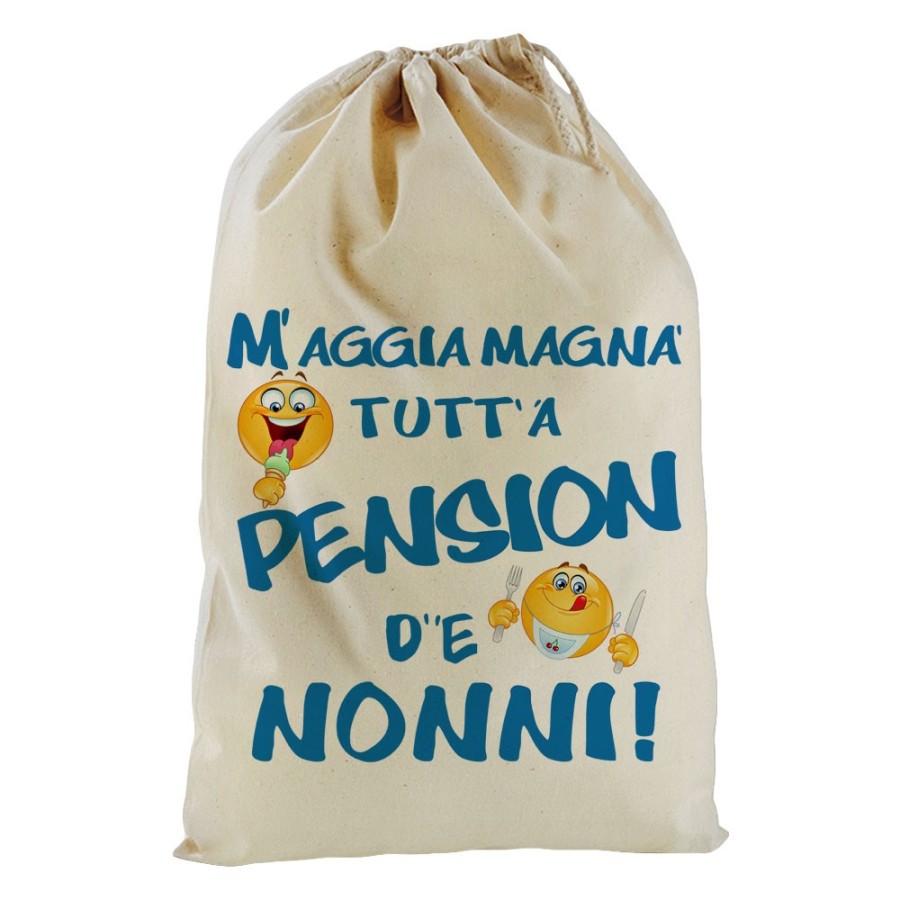 Sacchetto nascita bimbo mi devo mangiare tutta la pensione del nonnodei nonni Per i nonni