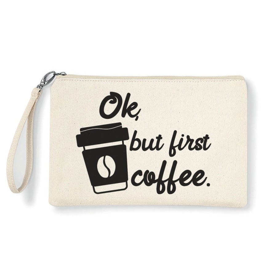 Pochette ok but first coffee Frasi