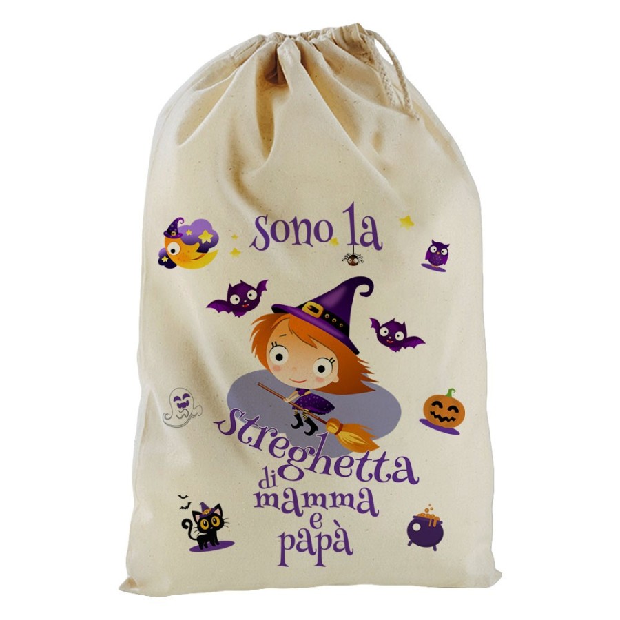 Sacchetto sono la streghetta di mamma e papà Halloween