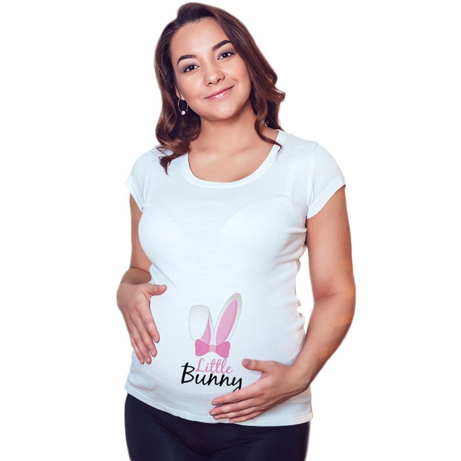 Maglia premaman personalizzabile little bunny Pasqua