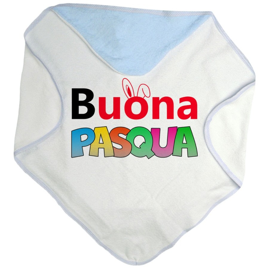 Accappatoio neonato buona pasqua colorata  Pasqua