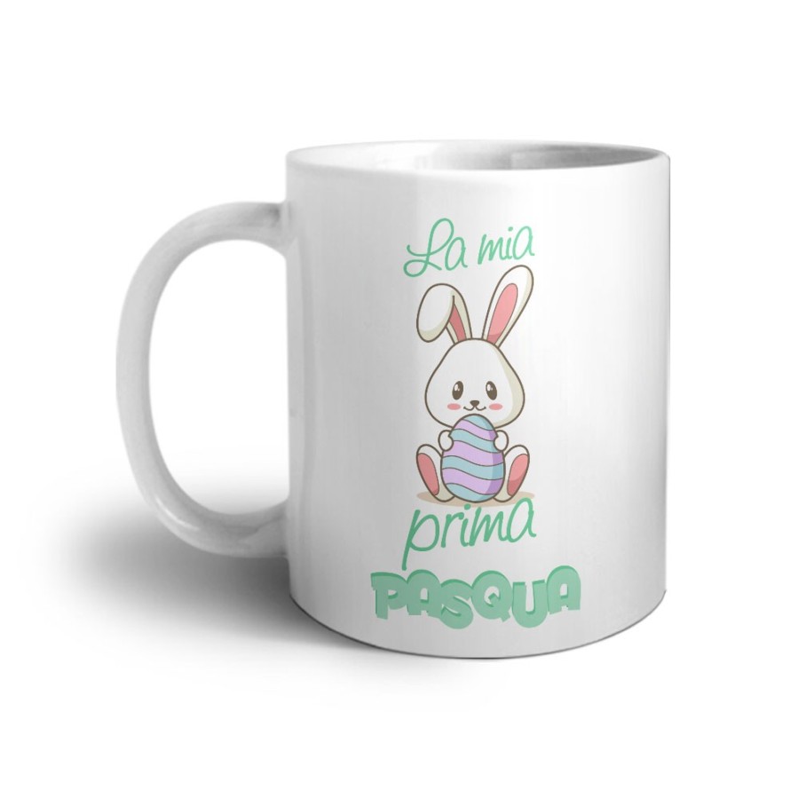 Tazza personalizzabile con nome buona pasqua coniglietto tenero Pasqua