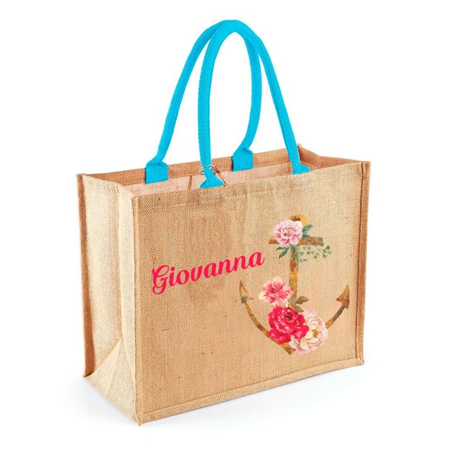 Borsa mare ancora personalizzata con nome Summer